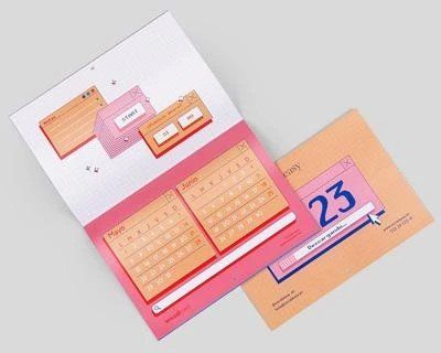 Calendario de pared grapado