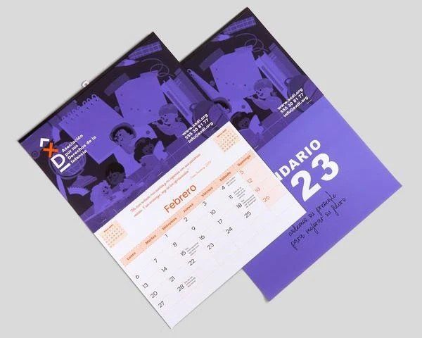 Calendario con faldilla