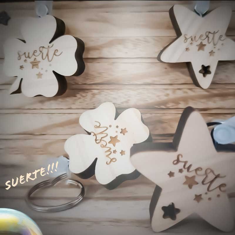 Llavero personalizado de madera