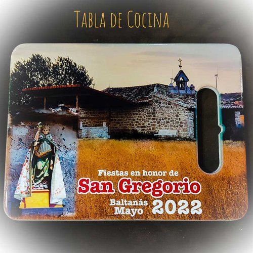 Tabla de cocina personalizada con la imagen de un paisaje