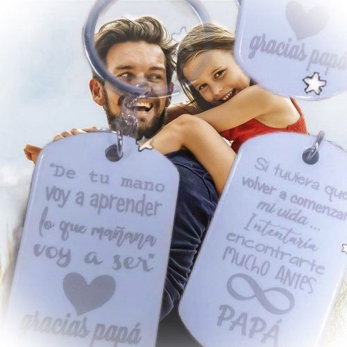 Llavero de chapa personalizado con una frase